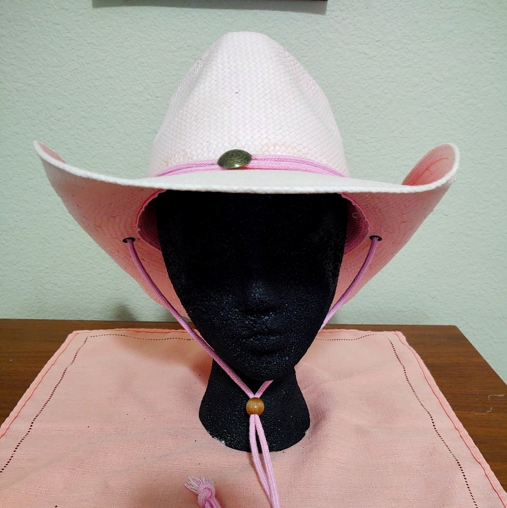 Pink Cowgirl Straw Hat
